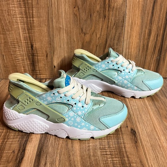 Nike Huarache Run Print GS Youth Running Shoes Blue White 704946 401 Size 5.5Y - Picture 2 of 8